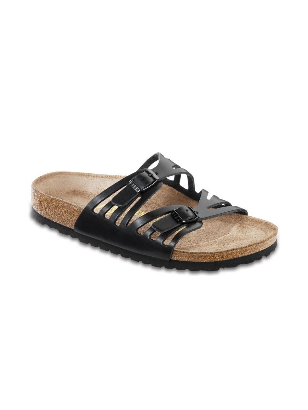 Birkenstock Granada Black Patent Leather Slide Sandals Size EU 41